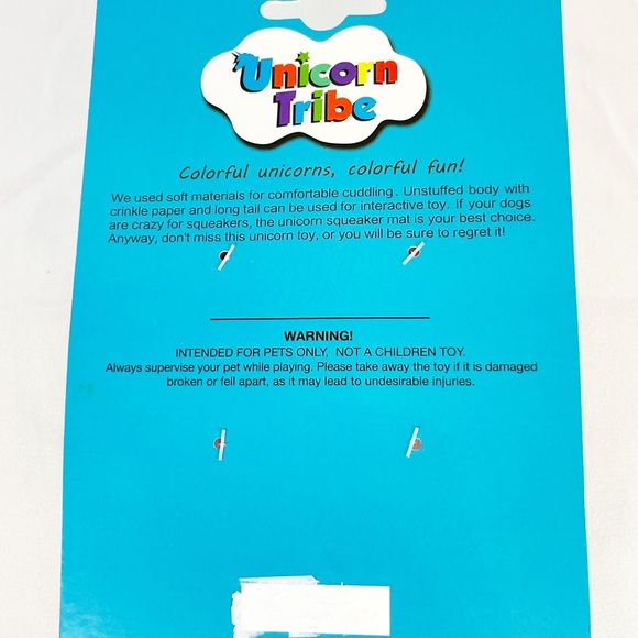 Unicorn Tribe Trend Interactive Animal Pet Dog Toy Pink Unicorn with Squeaker - Picture 10 of 10